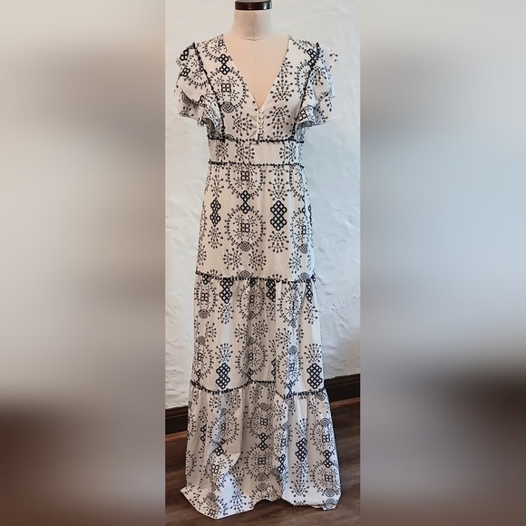 Beautiful silky boho dress. Small/Medium. - Picture 8 of 9